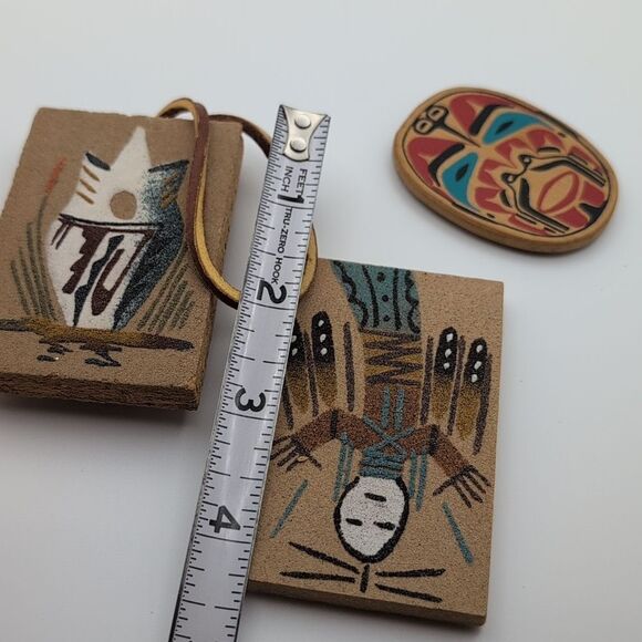 Native American vintage hand painted magnets collectable - Picture 6 of 11